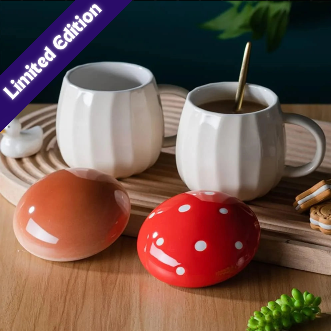 Mushroom Mug with Lid