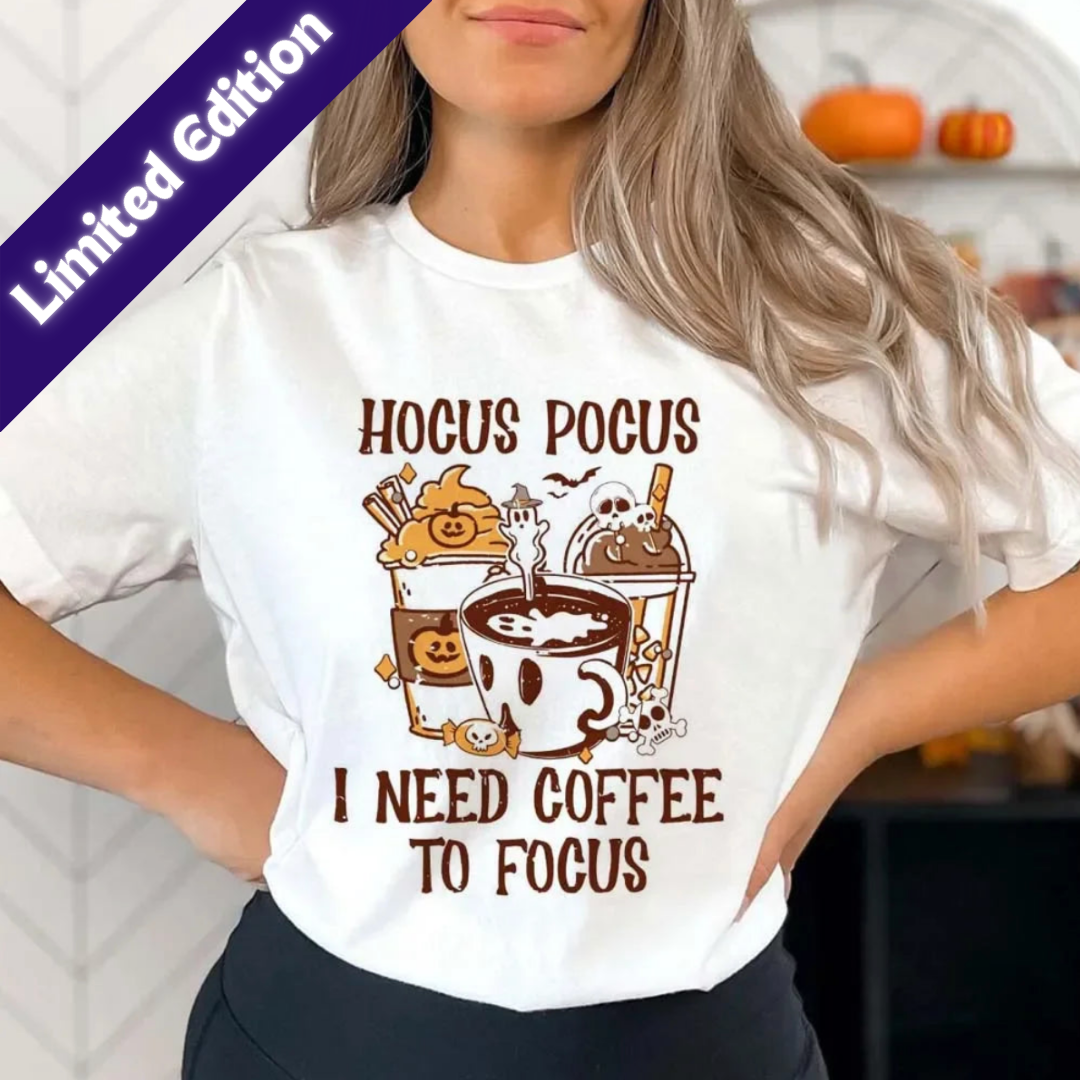 Hocus Pocus I Need Coffee To Focus T-Shirt