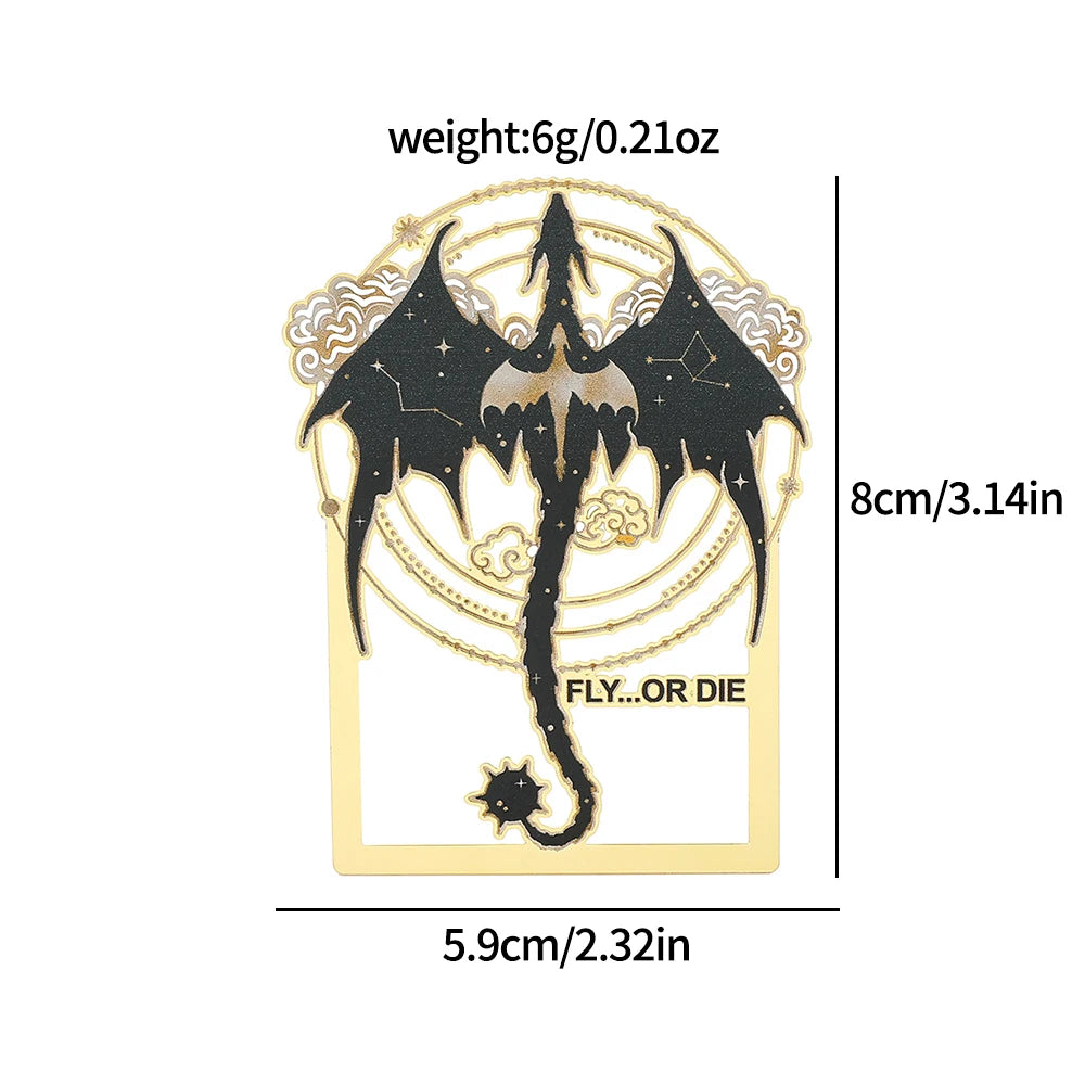 Fourth Wing Metal Bookmark