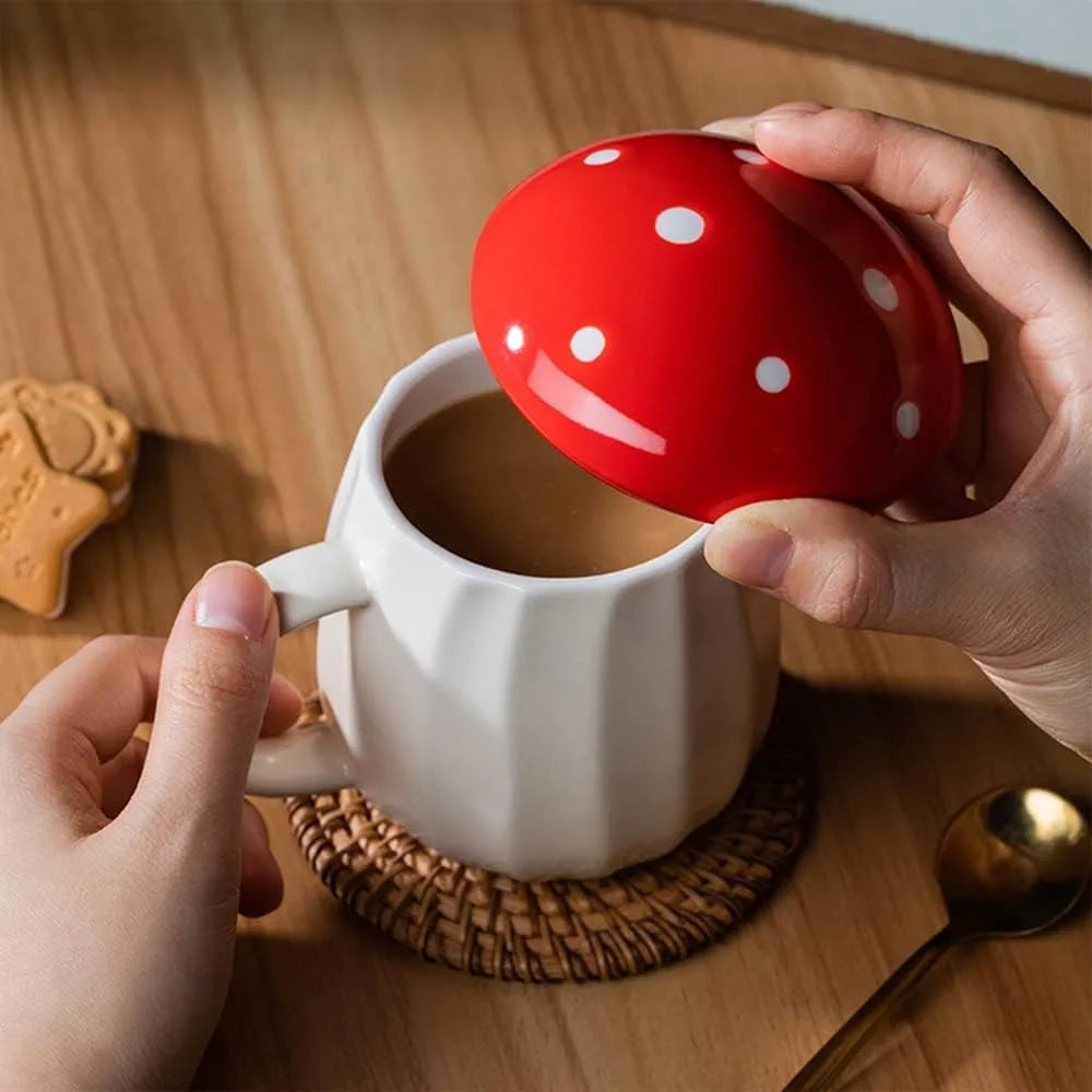 Mushroom Mug with Lid