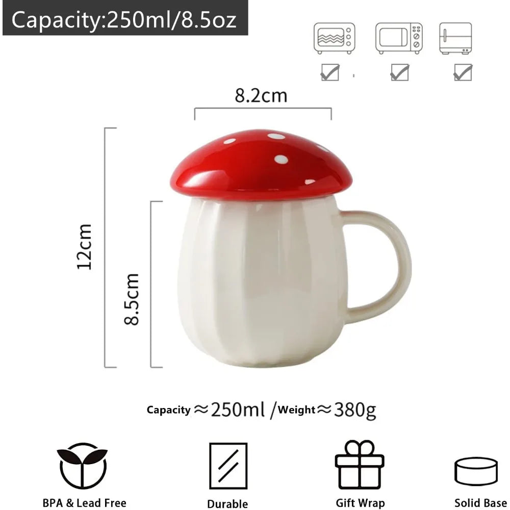 Mushroom Mug with Lid