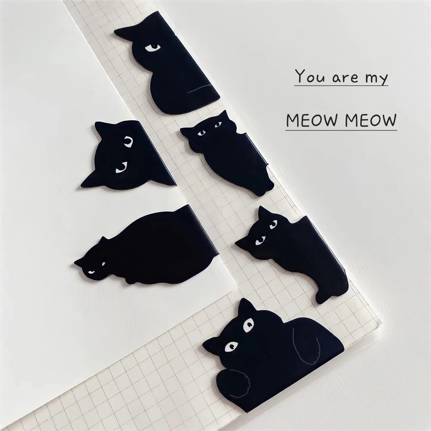 Black Cat Magnetic Bookmark