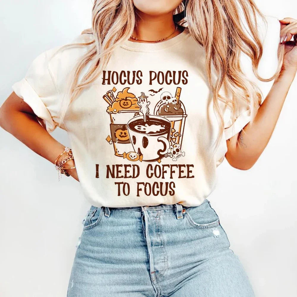 Hocus Pocus I Need Coffee To Focus T-Shirt