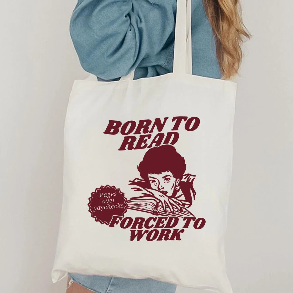 Born To Read Bookish Tote Bag