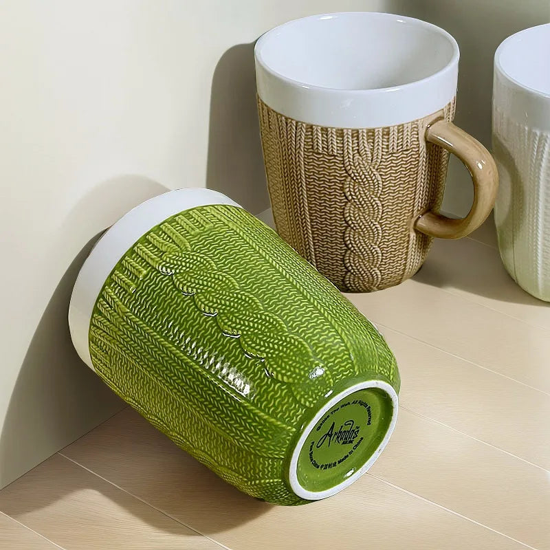 Wool Woven Ceramic Mug