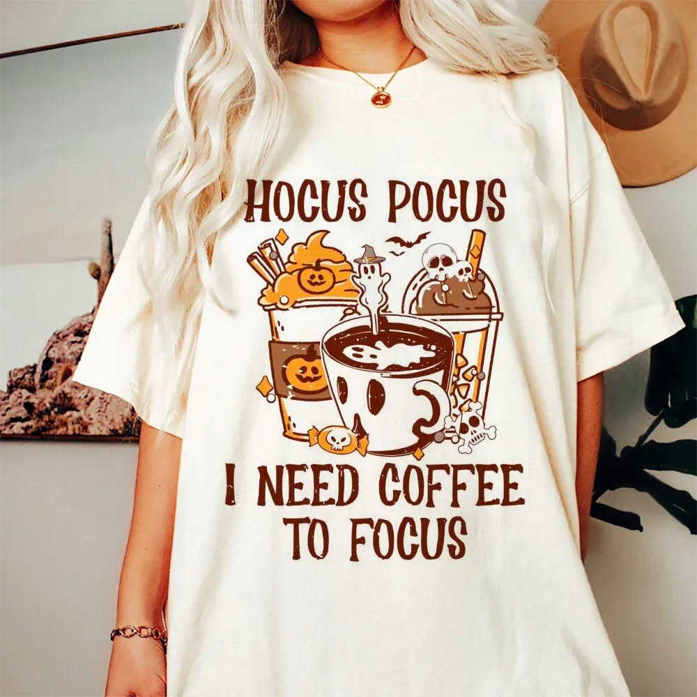 Hocus Pocus I Need Coffee To Focus T-Shirt