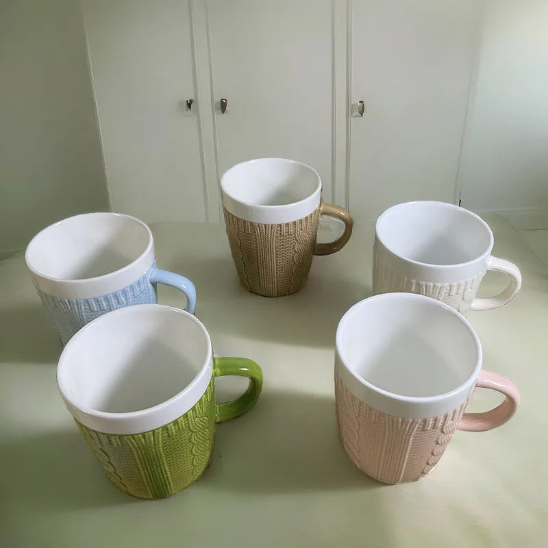 Wool Woven Ceramic Mug