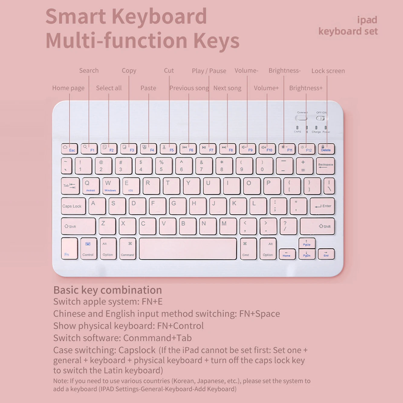 Blush Bluetooth Keyboard