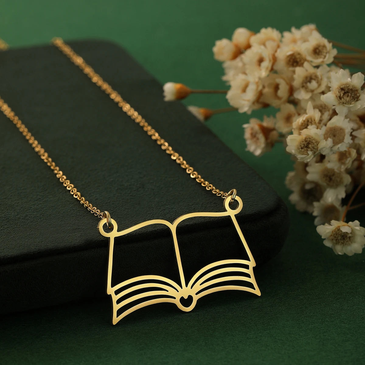 Minimalist Books Necklace