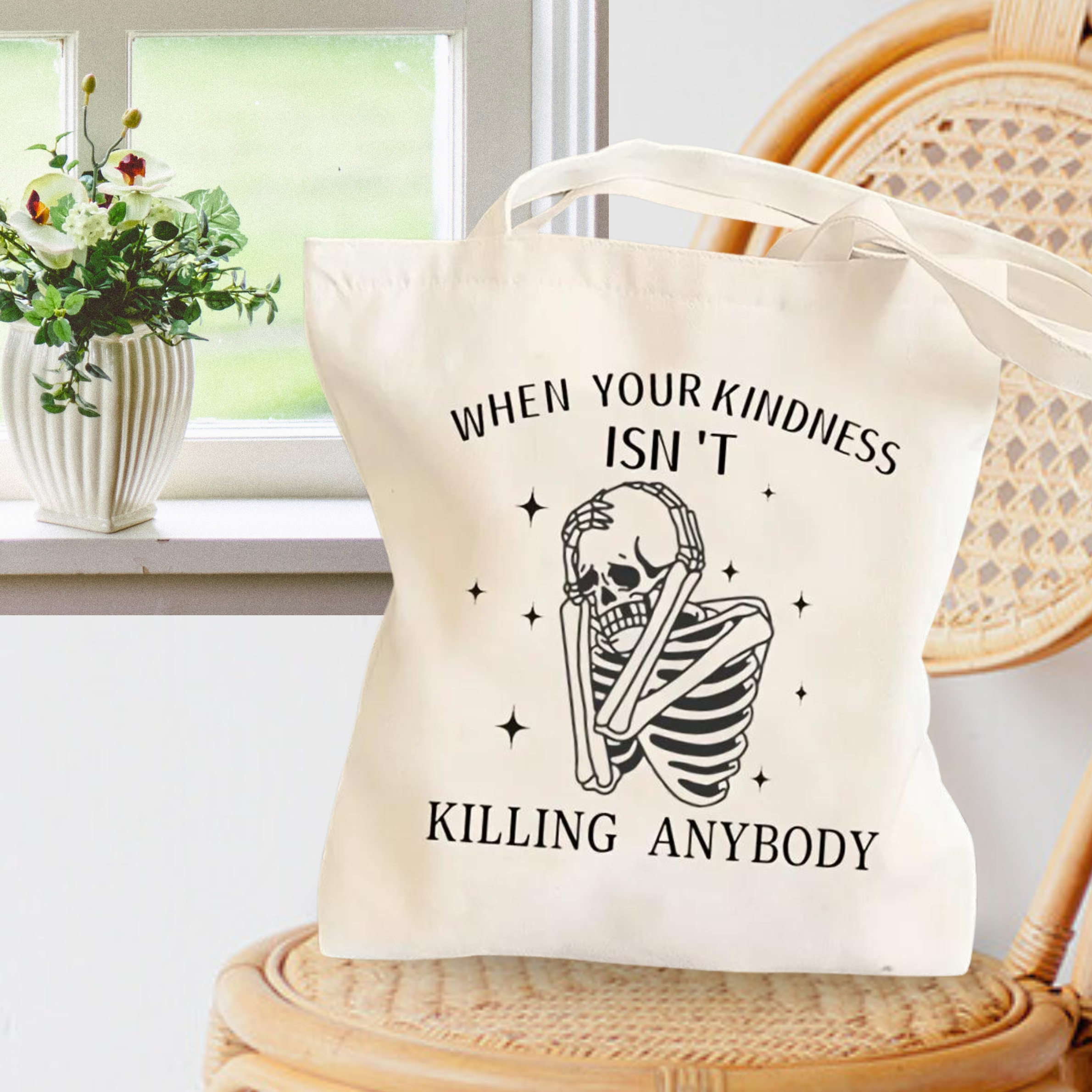 Skeleton Laptop Tote Bag